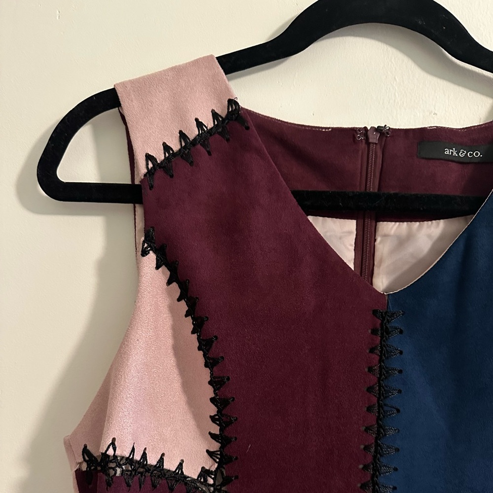 Patched Suede Tank Top